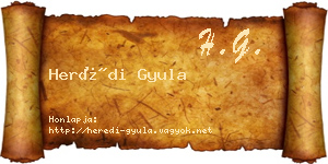 Herédi Gyula névjegykártya
