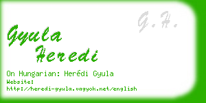 gyula heredi business card